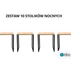 Zestaw 10 stolików nocnych metal+ dąb odwieczny - 1